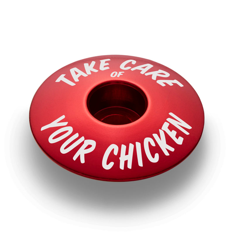Load image into Gallery viewer, Take Care of Your Chicken Bicycle Headset Cap
