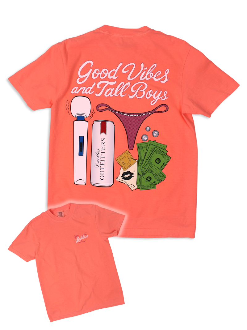 Load image into Gallery viewer, Good Vibes &amp; Tall Boys Tee
