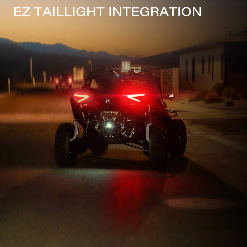 Load image into Gallery viewer, Turn-Signal Plug-&amp;-Play Kit | 2024-2026 Can-AM Maverick R | Sequential Front Fang Lights w/Taillight Integration
