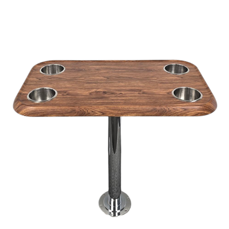 Load image into Gallery viewer, RV Side Tables | RV End Tables - Table Set - 6" Flush Mount Floor Plate / Anti Wobble, Cocktail Design (6 colors)
