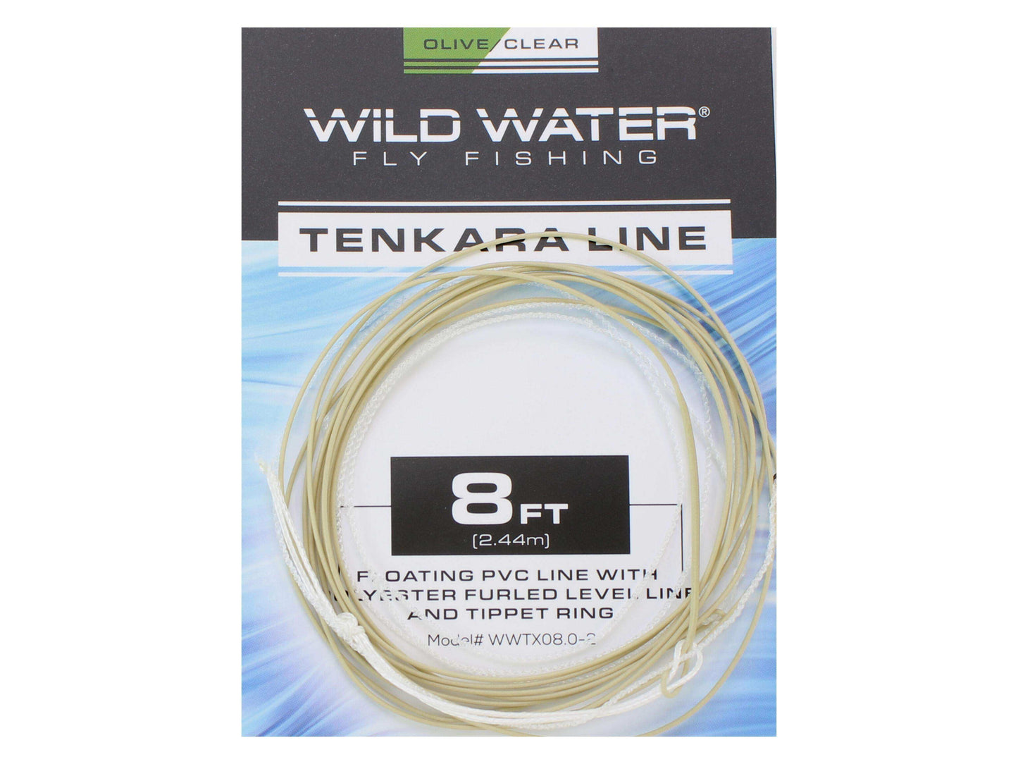 8' Olive PVC Tenkara Line with Furled Level Line | Wild Water Fly Fishing - Skoutley Outdoors LLC