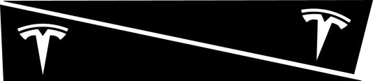 Tesla "T" Bedside Panel Decals For The 2023-2026 Tesla Cybertruck (x2)