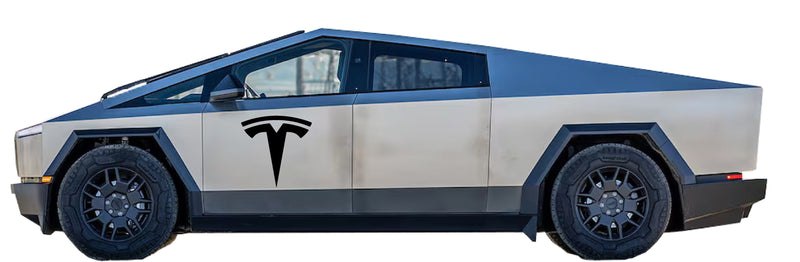 Load image into Gallery viewer, Tesla &quot;T&quot; Door Decals For The 2023-2026 Tesla Cybertruck (x2)
