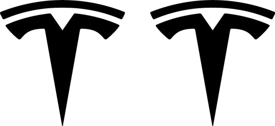 Tesla "T" Door Decals For The 2023-2026 Tesla Cybertruck (x2)