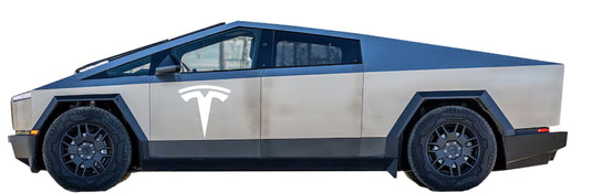 Tesla "T" Door Decals For The 2023-2026 Tesla Cybertruck (x2)