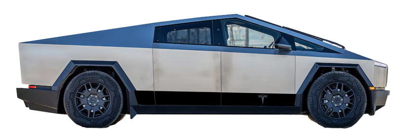 Load image into Gallery viewer, Tesla &quot;T&quot; Rocker Stripe Decals For The 2023-2026 Tesla Cybertruck (x2)
