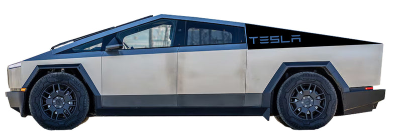 Load image into Gallery viewer, &quot;TESLA&quot; Bedside Panel Decals For The 2023-2026 Tesla Cybertruck (x2)
