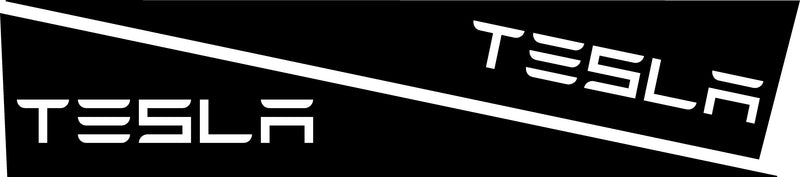 Load image into Gallery viewer, &quot;TESLA&quot; Bedside Panel Decals For The 2023-2026 Tesla Cybertruck (x2)
