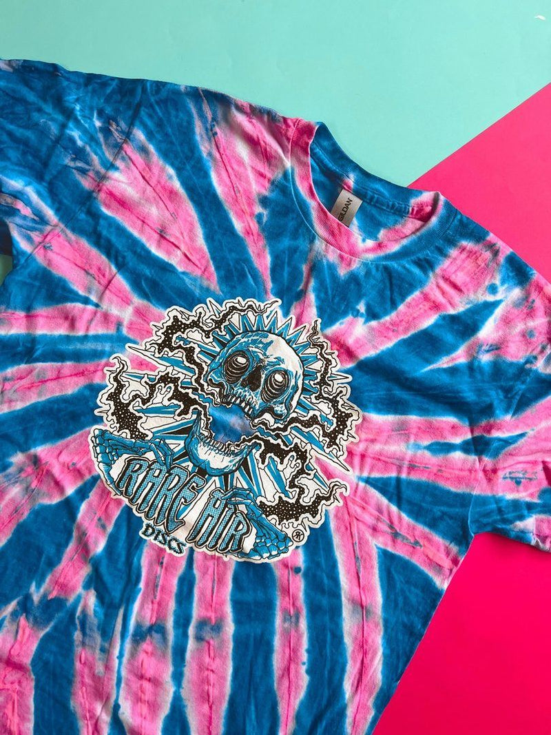 Load image into Gallery viewer, Rare Air Discs Glow Tie-Dye Shirt - RAD Skull

