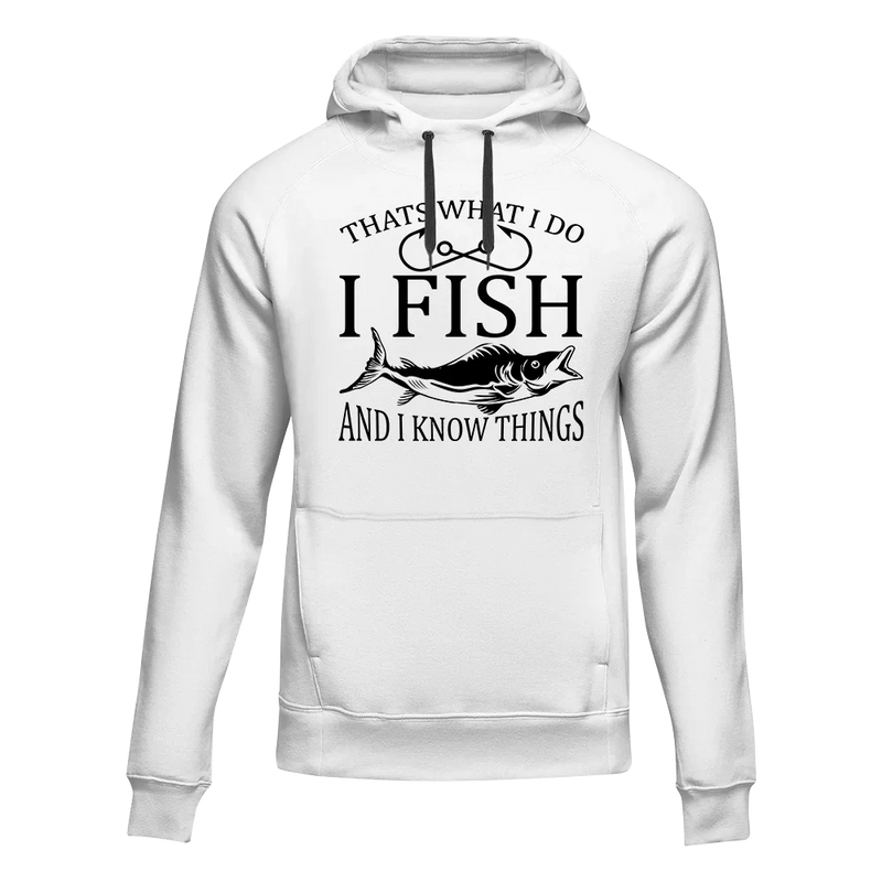 Load image into Gallery viewer, I Fish And Know Things Unisex Hoodie
