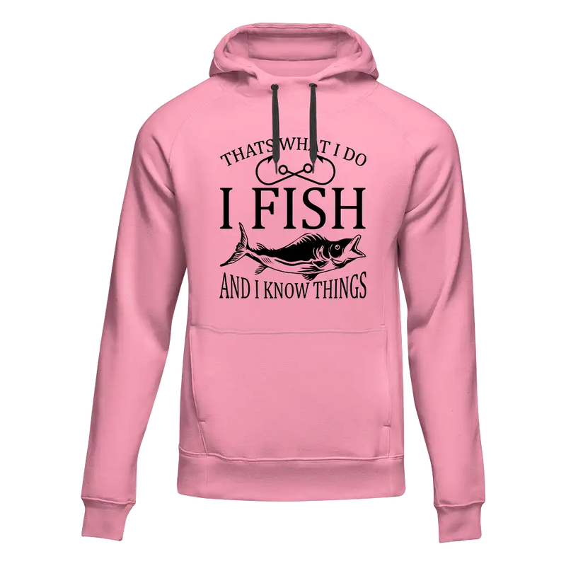 Load image into Gallery viewer, I Fish And Know Things Unisex Hoodie
