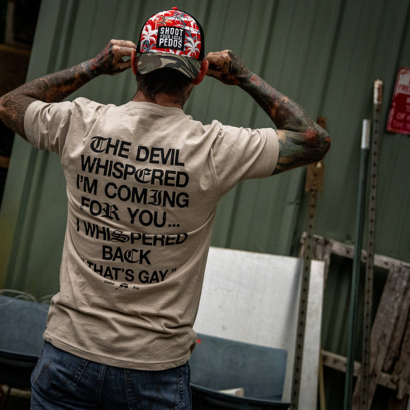 Load image into Gallery viewer, The Devil Whispered I'm Coming For You Men's T-Shirt
