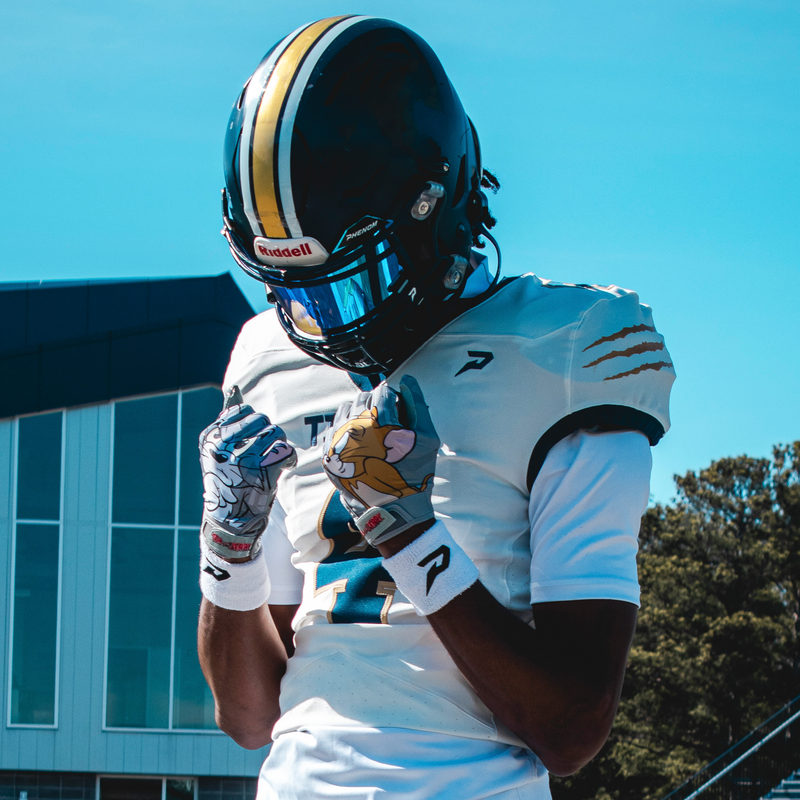 Load image into Gallery viewer, Tom and Jerry Football Gloves - VPS1 by Phenom Elite
