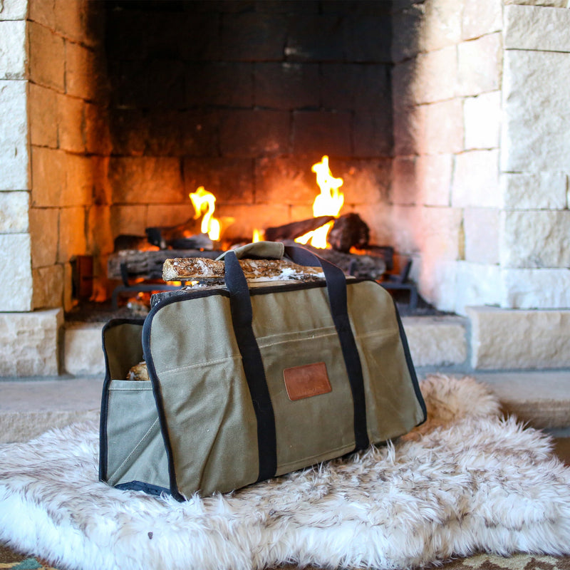 Load image into Gallery viewer, Tote Shape Canvas Firewood Log Carriers

