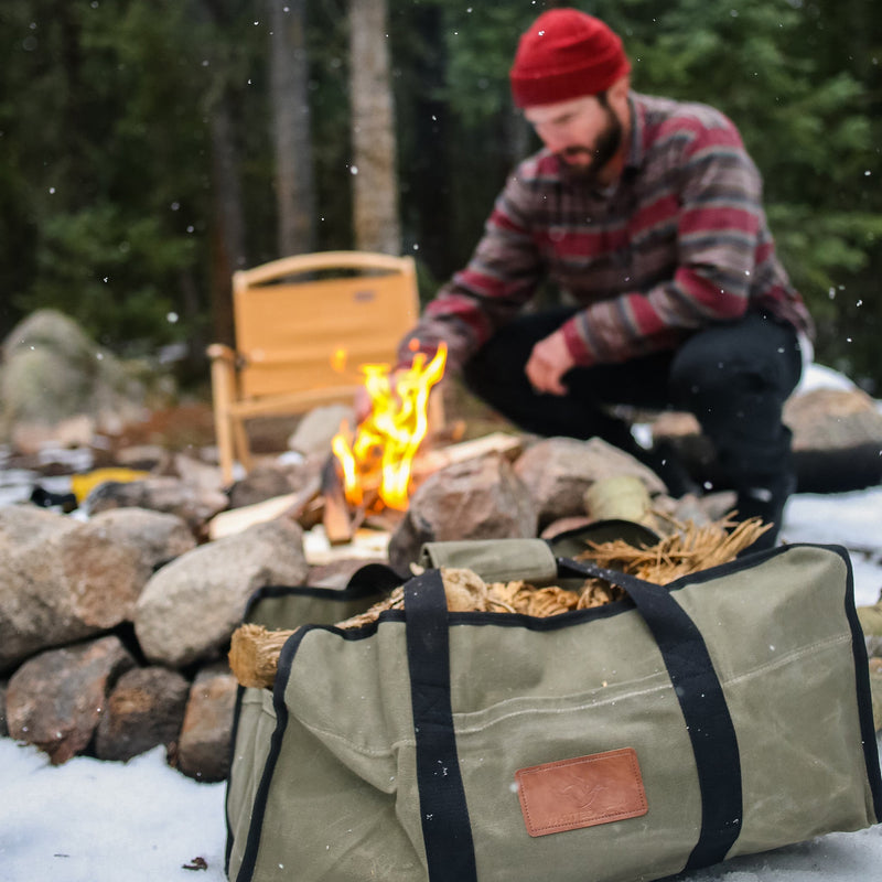 Load image into Gallery viewer, Tote Shape Canvas Firewood Log Carriers
