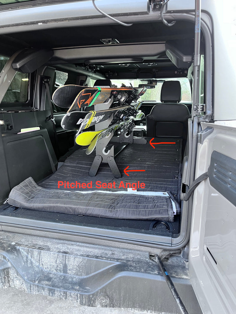 Load image into Gallery viewer, The TRAPSKI Tower with Security Strap | Internal Ski Mobile Rack | SUVs, Vans, Crossovers, Hatchbacks | Third Row SUVS
