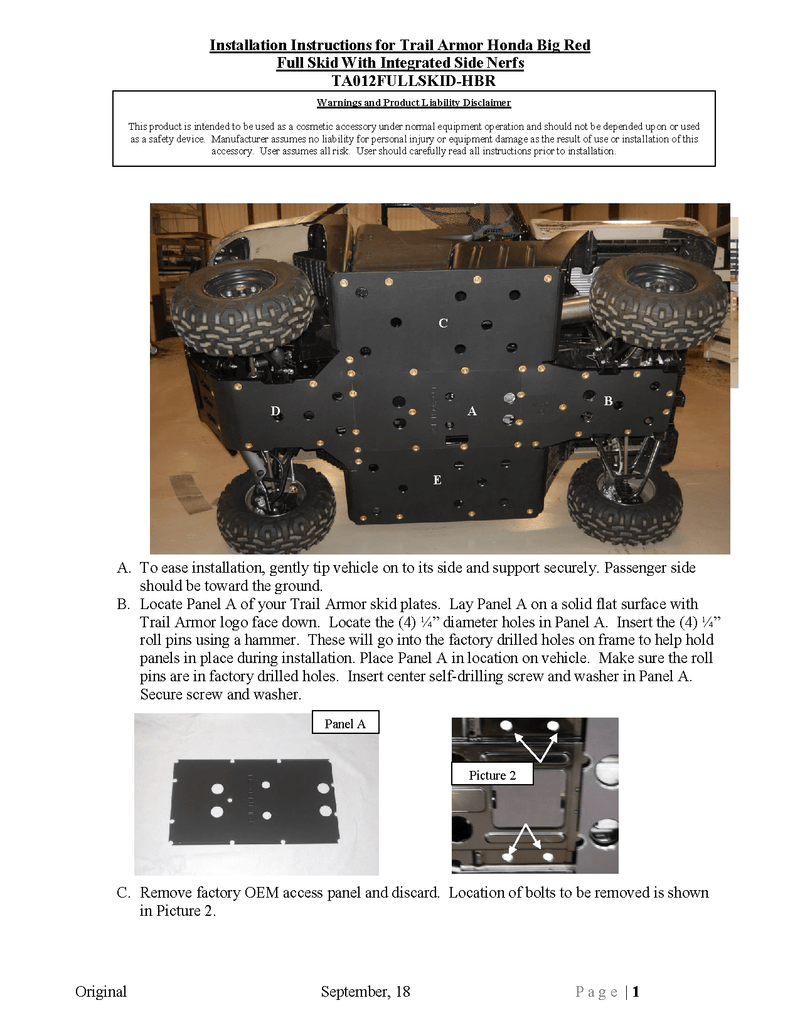 Load image into Gallery viewer, Trail Armor Skid Plates for 2009-13 Honda Big Red
