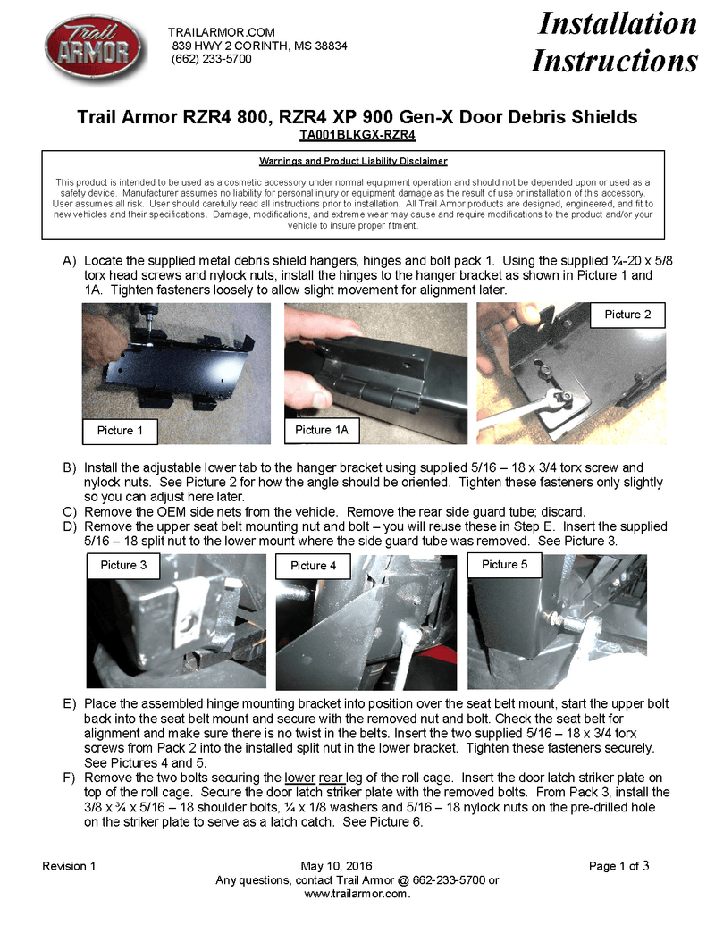 Load image into Gallery viewer, Trail Armor GenX Doors Success for 2014 Polaris RZR4 800 / RZR4 XP 900
