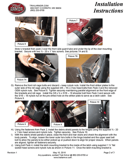 Trail Armor GenX Doors Success for 2014 Polaris RZR4 800 / RZR4 XP 900