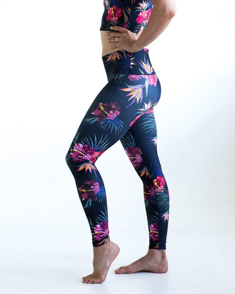 Load image into Gallery viewer, Tropical Floral Yoga Pants *FINAL SALE*
