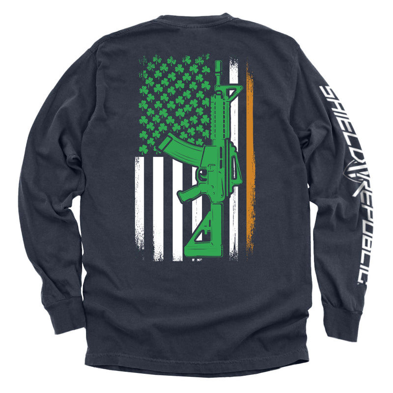 Load image into Gallery viewer, AR15 Irish American Flag (Back Print)
