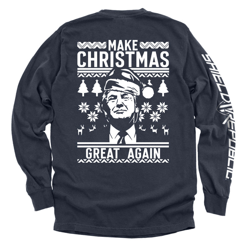 Load image into Gallery viewer, Make Christmas Great Again Trump Sweater Print

