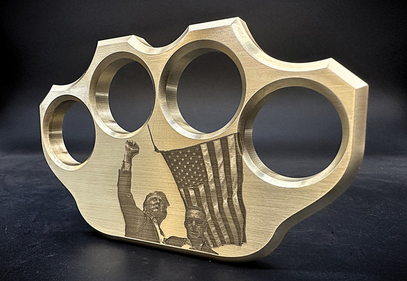 Load image into Gallery viewer, THE President Trump 3/4LB Solid Brass Paperweight
