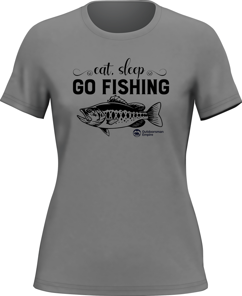 Load image into Gallery viewer, Eat Sleep Go Fishing T-Shirt for Women
