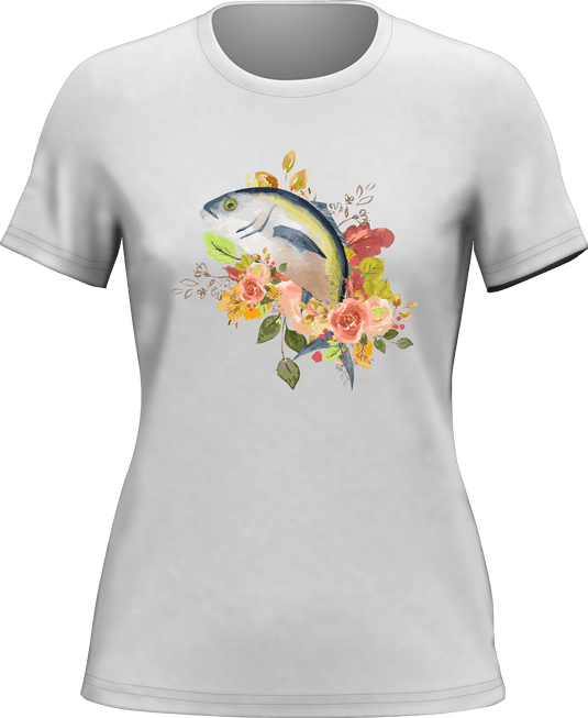 Fishing Flower T-Shirt for Women