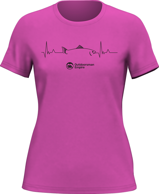 Fishing Cardiogram T-Shirt for Women