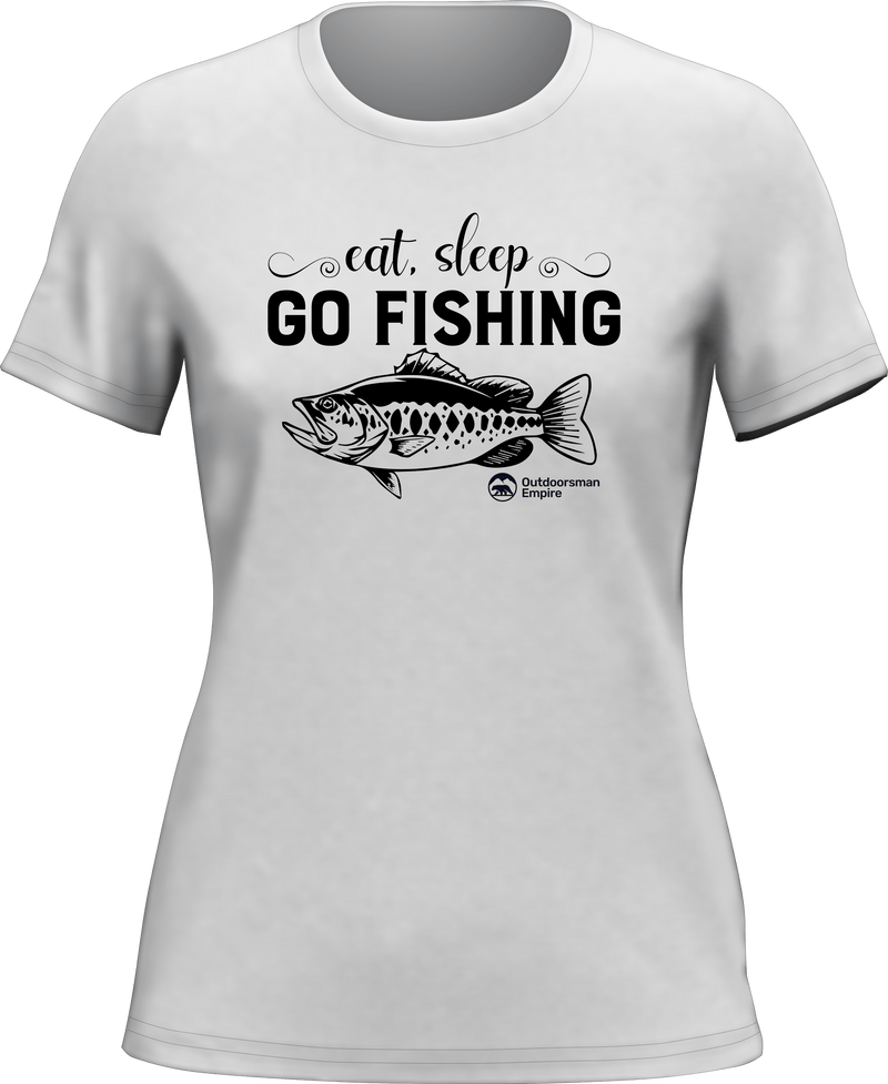 Load image into Gallery viewer, Eat Sleep Go Fishing T-Shirt for Women

