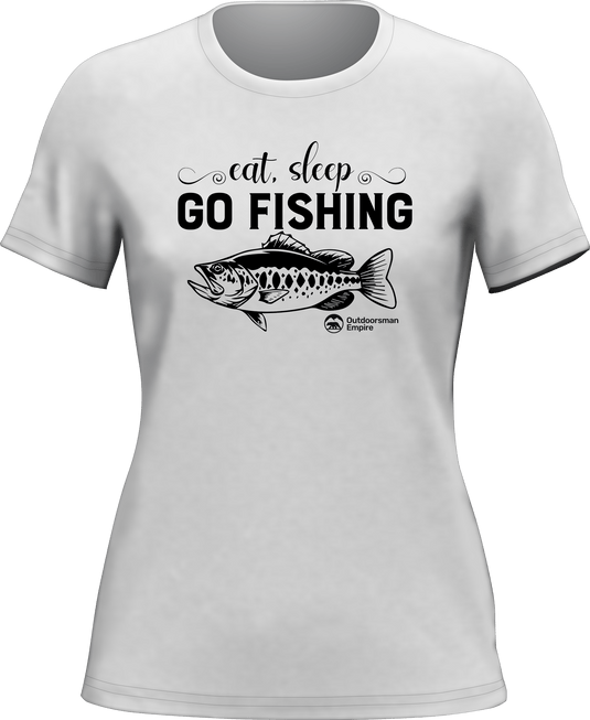 Eat Sleep Go Fishing T-Shirt for Women