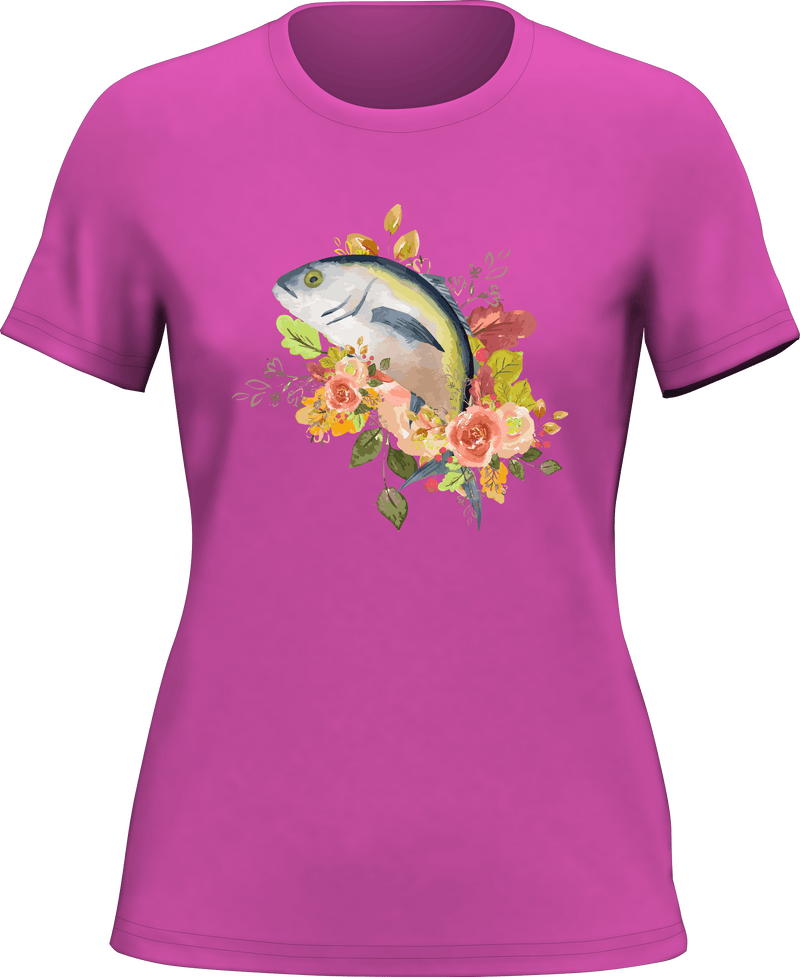 Load image into Gallery viewer, Fishing Flower T-Shirt for Women
