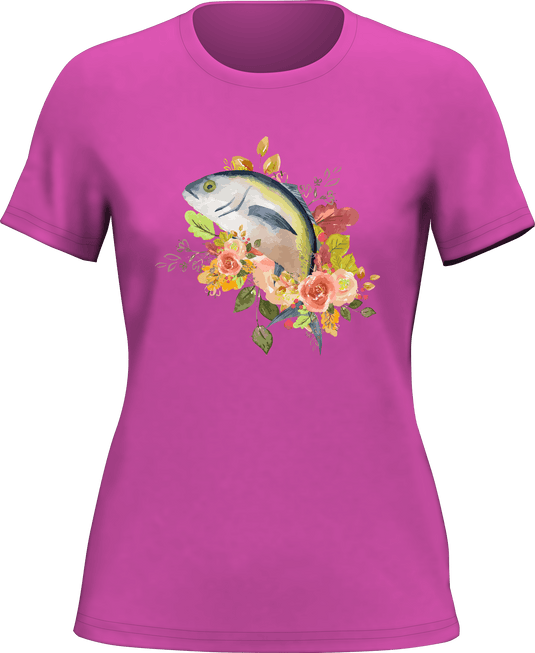 Fishing Flower T-Shirt for Women