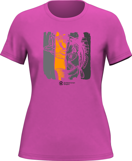 Fishing Grunge Bars T-Shirt for Women