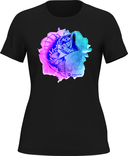 Watercolor Fishing T-Shirt for Women