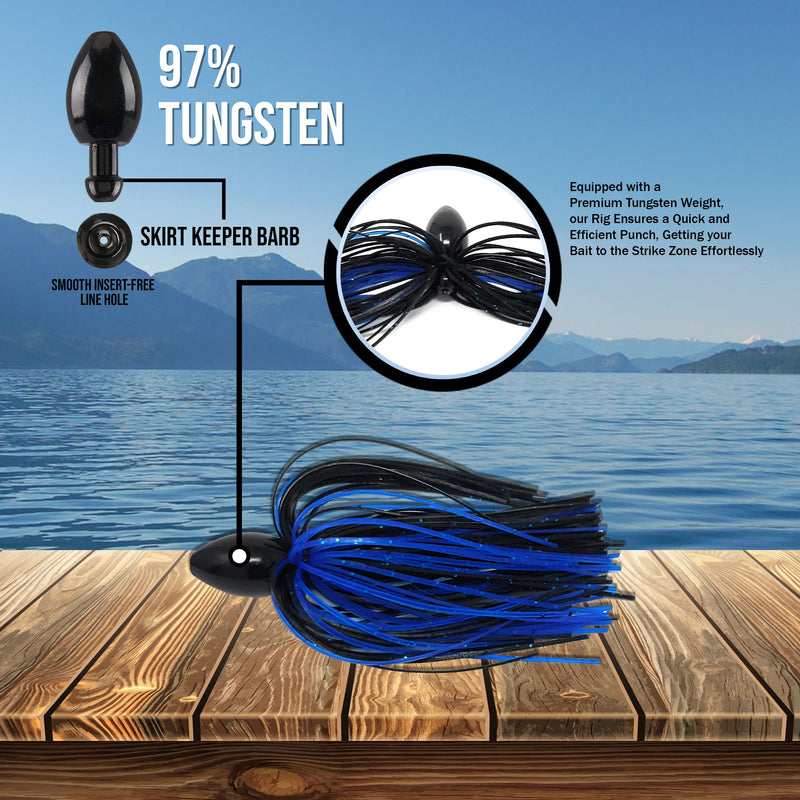 Load image into Gallery viewer, Reaction Tackle Tungsten Punch Rig/Punch Weight with Skirt
