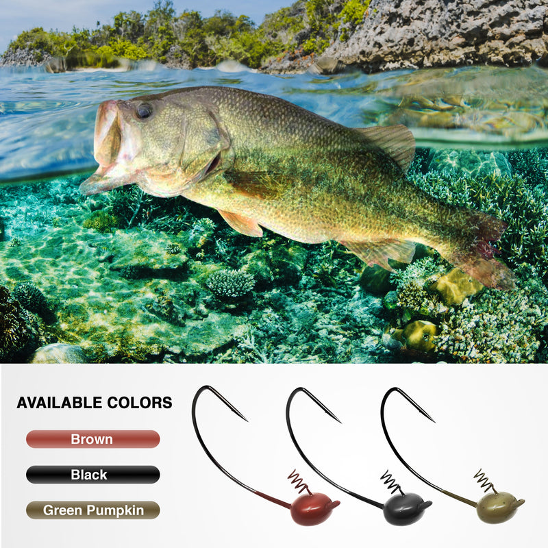 Load image into Gallery viewer, Reaction Tackle Tungsten Shaky Head Jigs 5-Pack
