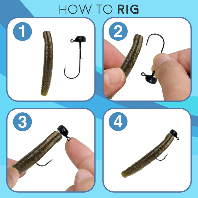 Load image into Gallery viewer, Reaction Tackle Tungsten Ned Rig-Shroom Jigs (5-Pack)
