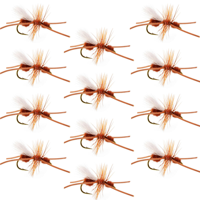 Load image into Gallery viewer, Turcks Power Flying Ant Cinnamon Terrestrial Trout Dry Fly - 1 Dozen Flies Hook Size 12
