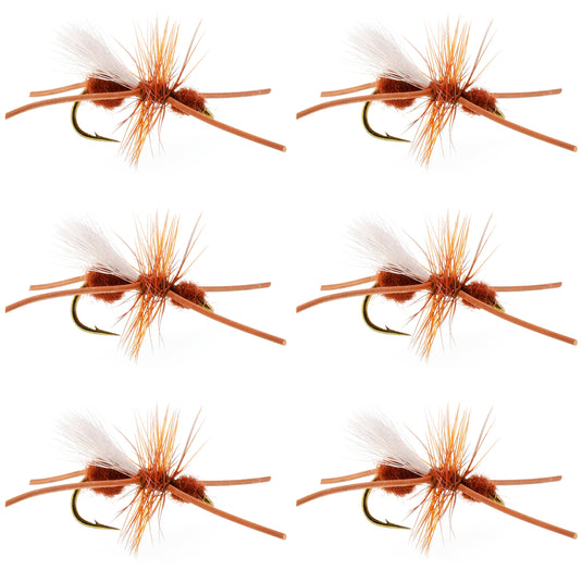Turcks Power Flying Ant Cinnamon Terrestrial Trout Dry Fly - 6 Flies Hook Size 12
