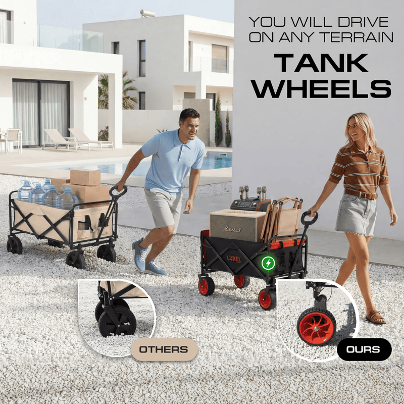 Load image into Gallery viewer, Compact Electric Camping Cart – Dual Motor &amp; Foldable Design
