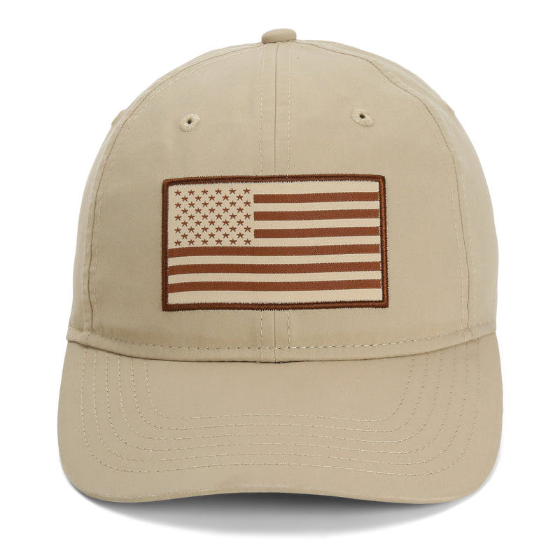 Load image into Gallery viewer, Waxed Cloth American Flag Dad Cap
