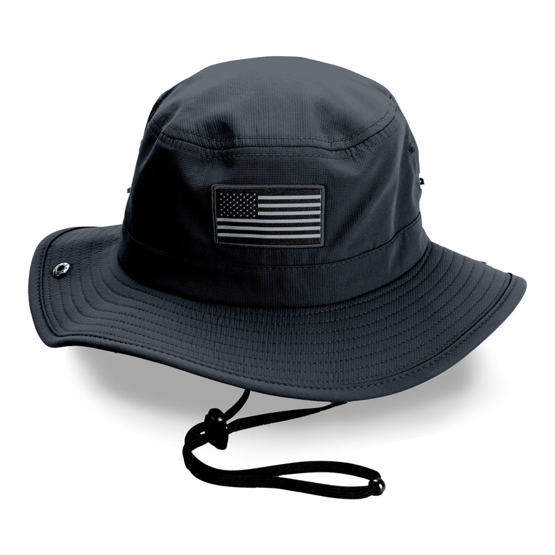 Load image into Gallery viewer, Bayou Full Brim American Flag Boonie Hat (Floats)
