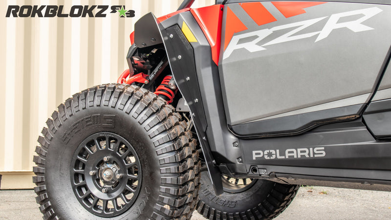 Load image into Gallery viewer, 2024+ Polaris RZR XP 1000 featuring Rokblokz Fender Kit - Front Fender up close
