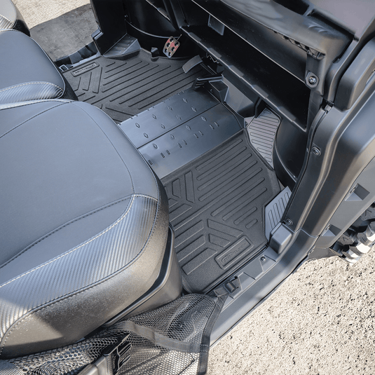 SMARTLINER OUTDOORS™ Custom Fit Rugged Rubber Floor Liners For 2016-2025 Can-Am Defender (3 Seater)