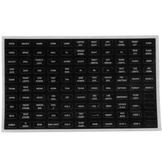 UBL 1100 Switch Box Replacement Sticker Legends