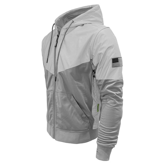Ultra Reflective Hoodie "Twilight Titanium" - Light Gray and Silver
