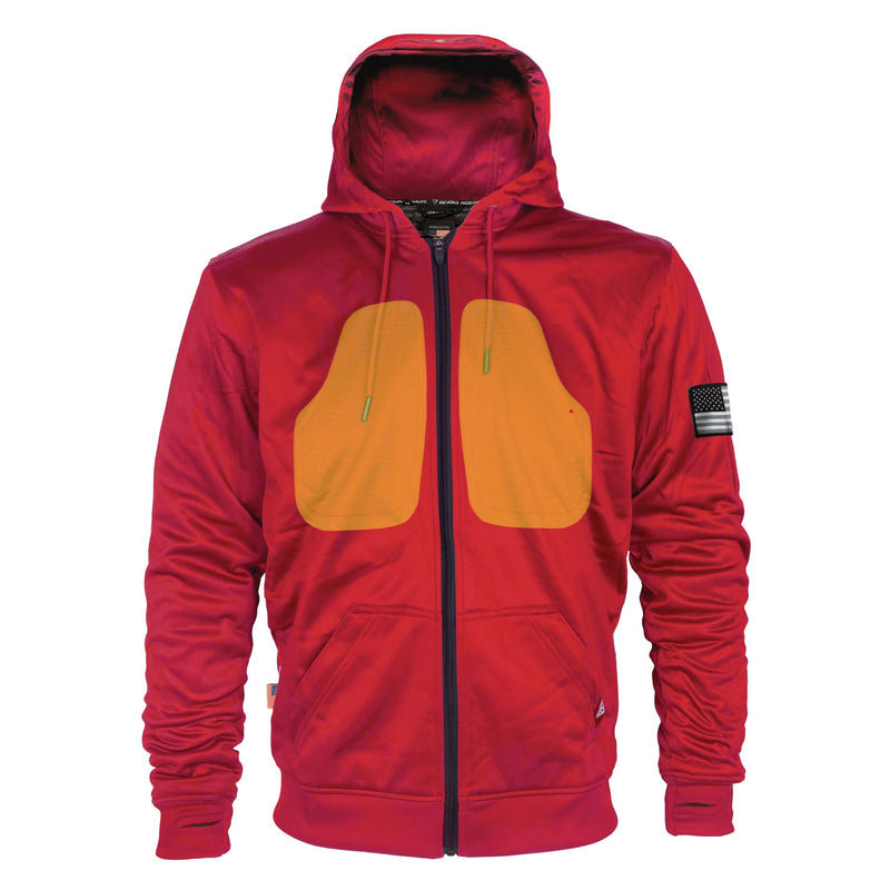 Load image into Gallery viewer, Red Solid Ultra Protective Hoodie with Pads
