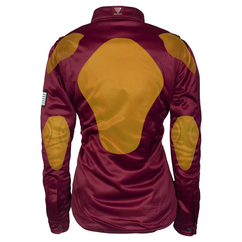 Load image into Gallery viewer, Ultra Protective Shirt for Women - Red Maroon Solid with Pads
